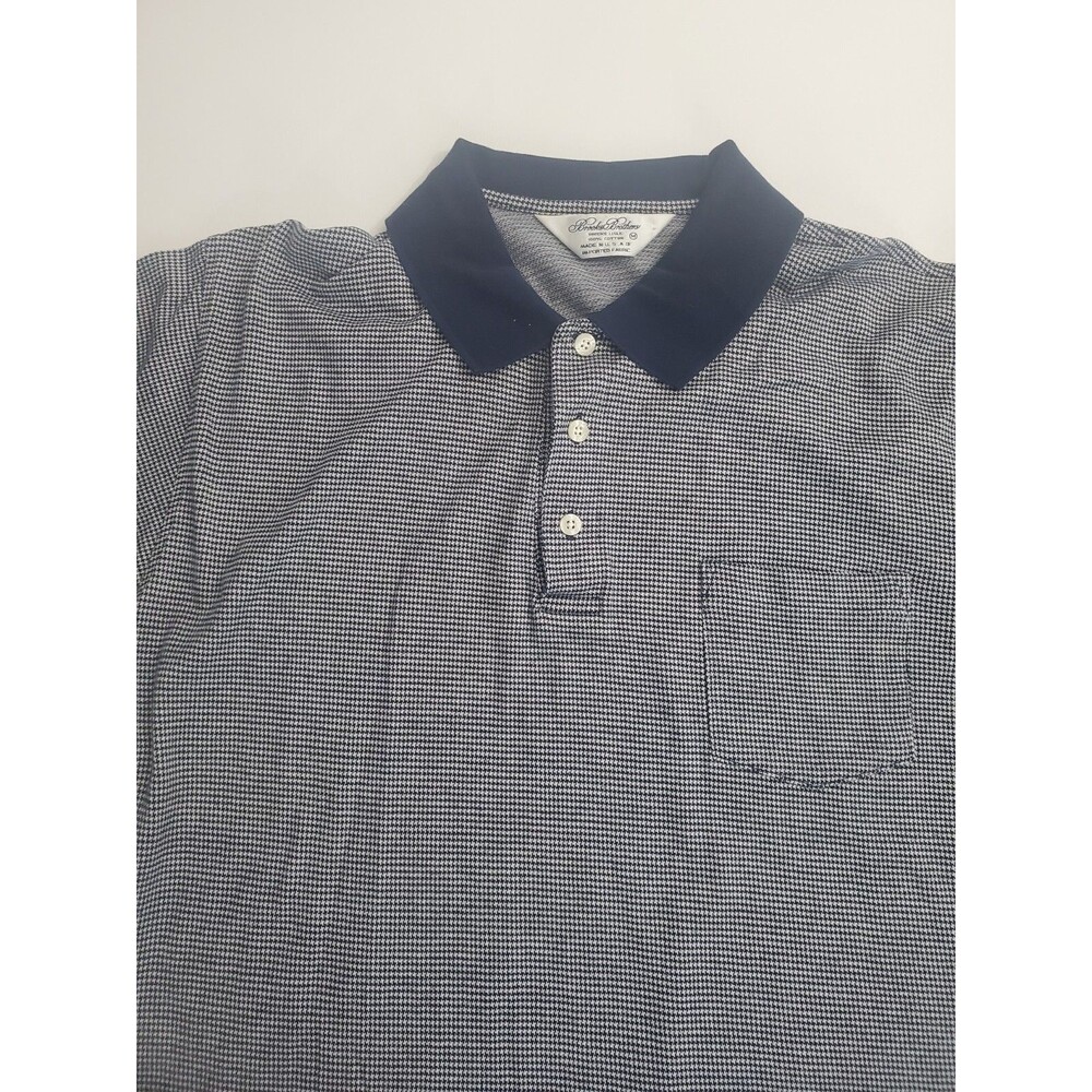 Brooks Brother's Men's Short Sleeve Polo Striped Shirt, Medium